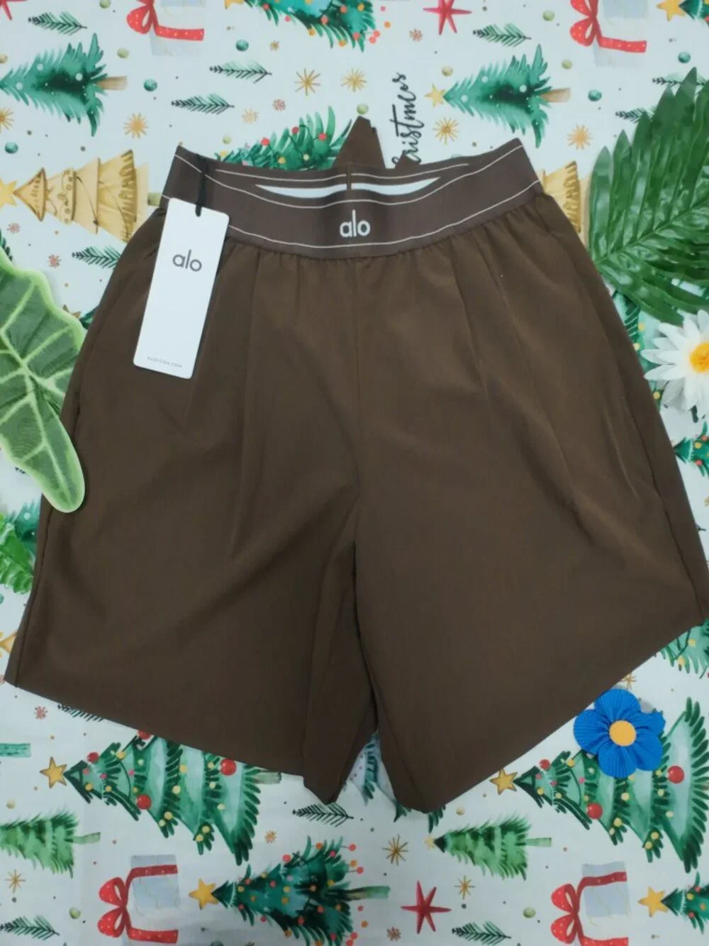 ALO Yoga Suit Up Trouser☕Espresso Color Wide-Leg Pants 30
